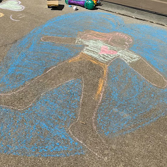 sidewalk chalk masterpiece