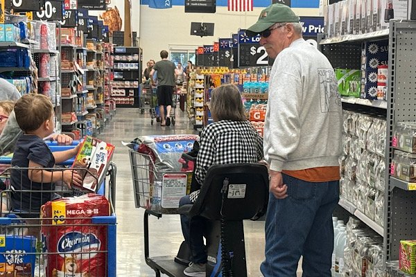 meeting parents at grocery store